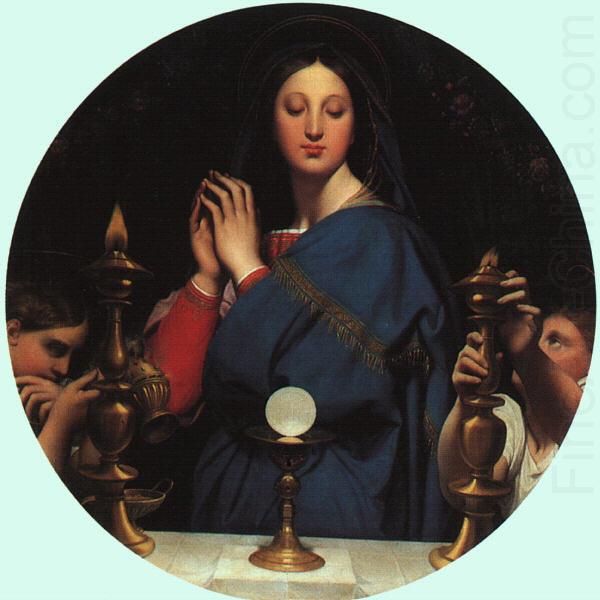 Jean-Auguste Dominique Ingres The Virgin with the Host china oil painting image